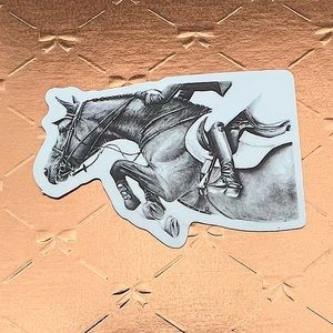 Equestrian Horse Girl Horse Boy Cowboy CowGirl Single Sticker